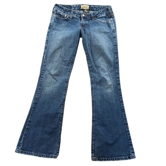 Abercrombie & Fitch Womens Flare Denim Jeans 0S Blue Cotton Made In Mexico - Picture 1 of 12